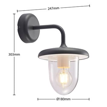 Prios Larkumi Außenwandlampe Wandleuchte Wandlampe Leuchte Lampe mit E27-Fassung