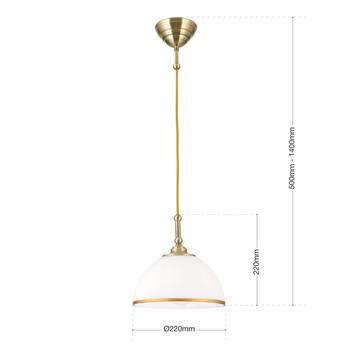 Orion Hängeleuchte Old Lamp Hängelampe Deckenlampe Mit Textilkabel Einflammig6 B-Ware - 9003090273980