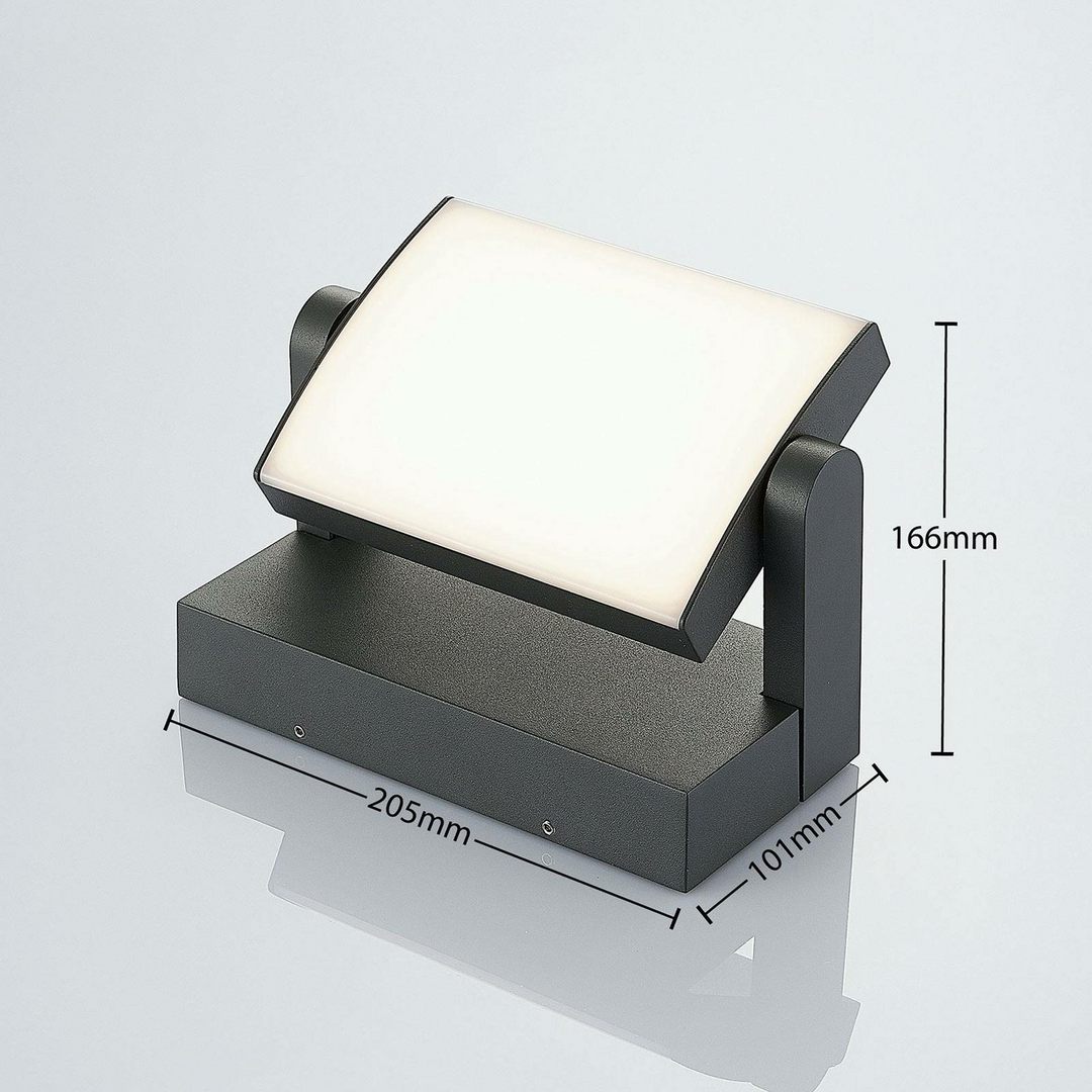 Lindby Led Außenwandleuchte Sherin Außenwandleuchte Wandlampe Wandstrahler Grau B-Ware