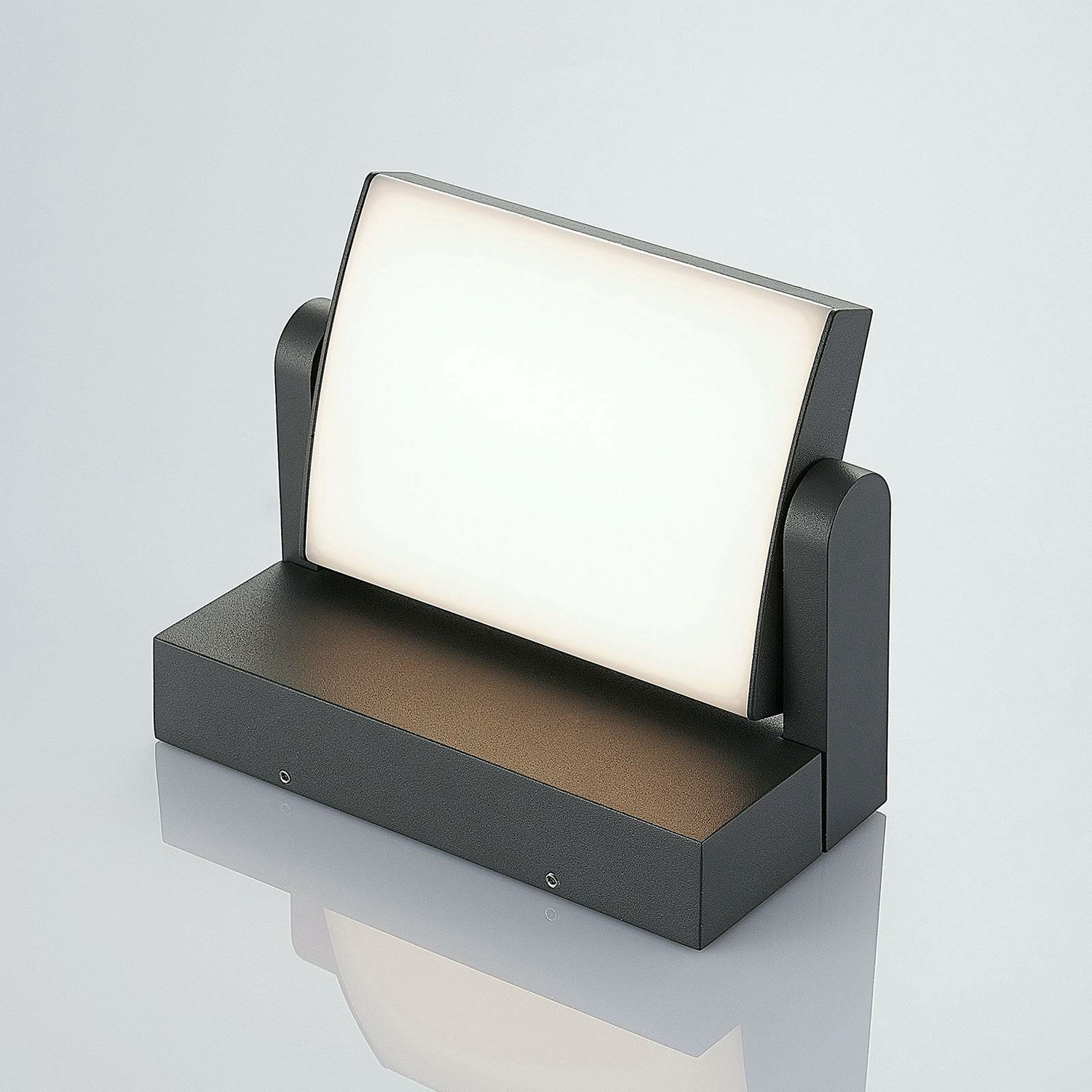 B-Ware Lindby Led Außenwandleuchte Sherin Außenwandleuchte Wandlampe Wandstrahler Grau