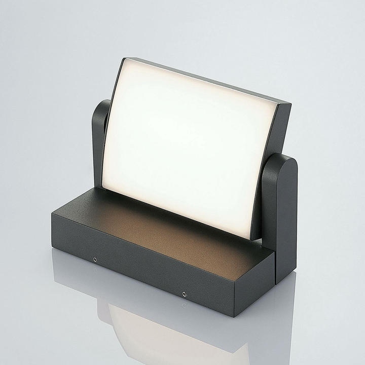 Lindby Led Außenwandleuchte Sherin Außenwandleuchte Wandlampe Wandstrahler Grau B-Ware