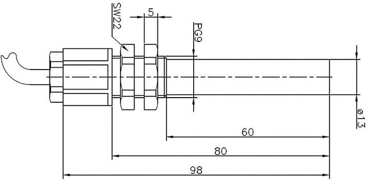 Secatec Reed-Kontakt 1 Wechsler 250 V/DC, 250 V/AC 0.8 A 80 VA MKR13ARAK