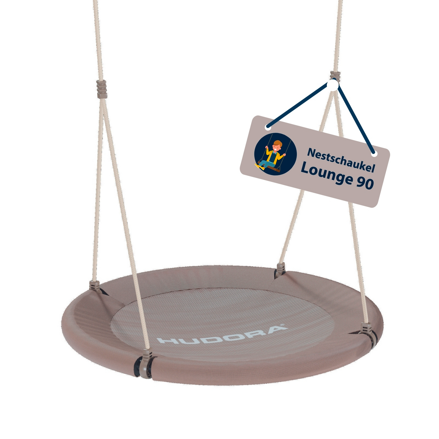 Balançoire Hudora Lounge 90 Nest, balançoire soucoupe, balançoire pour enfants, produit de seconde main
