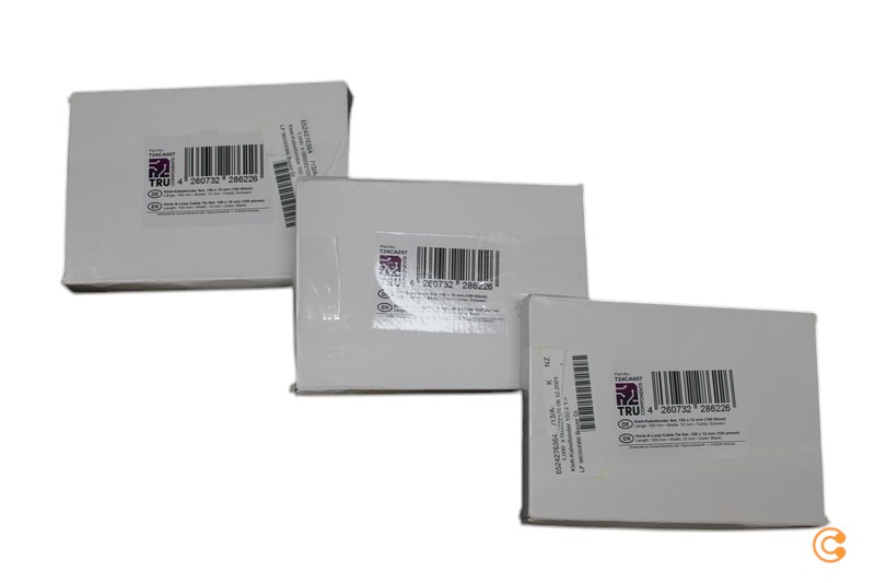 B-Ware TRU COMPONENTS T24CA057 Klettkabelbinder zum Bündeln Haft 3 STÜCK
