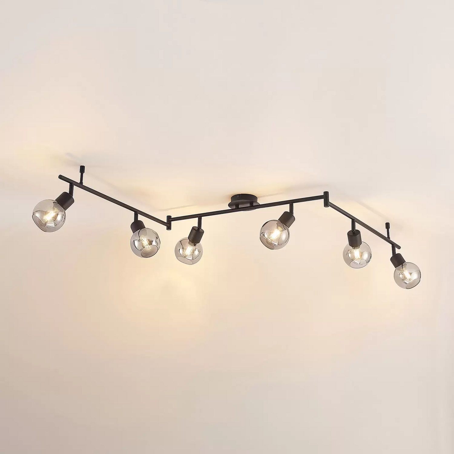 Spot de plafond Lindby Eridia de qualité B, plafonnier, lampe de plafond, lampe noire