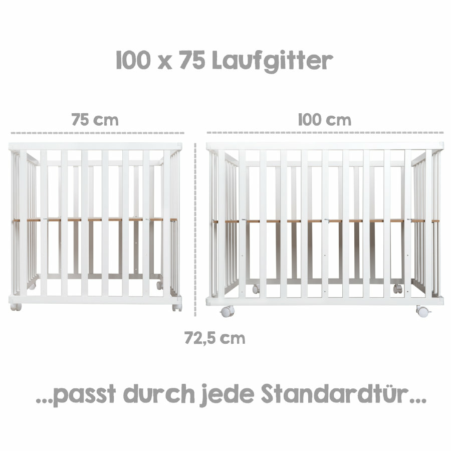 B-Ware Roba Laufgitter Krabbelgitter Auslaufgitter Sperrgitter 100 X 75 Cm Style Grau