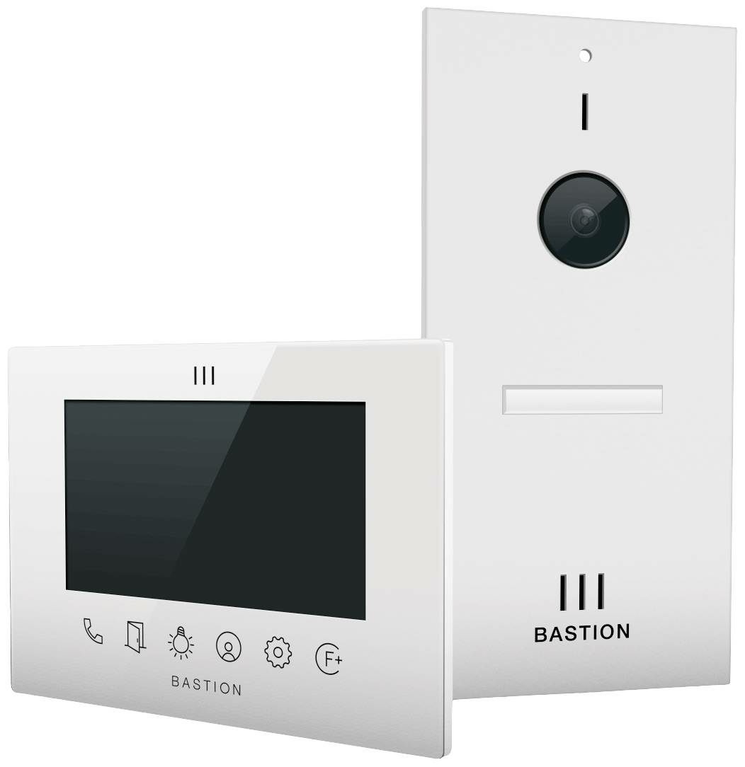 Bastion Video Türsprechanlage Lan Außeneinheit Inneneinheit 1 Familienhaus Weiß B-Ware - 795976011555