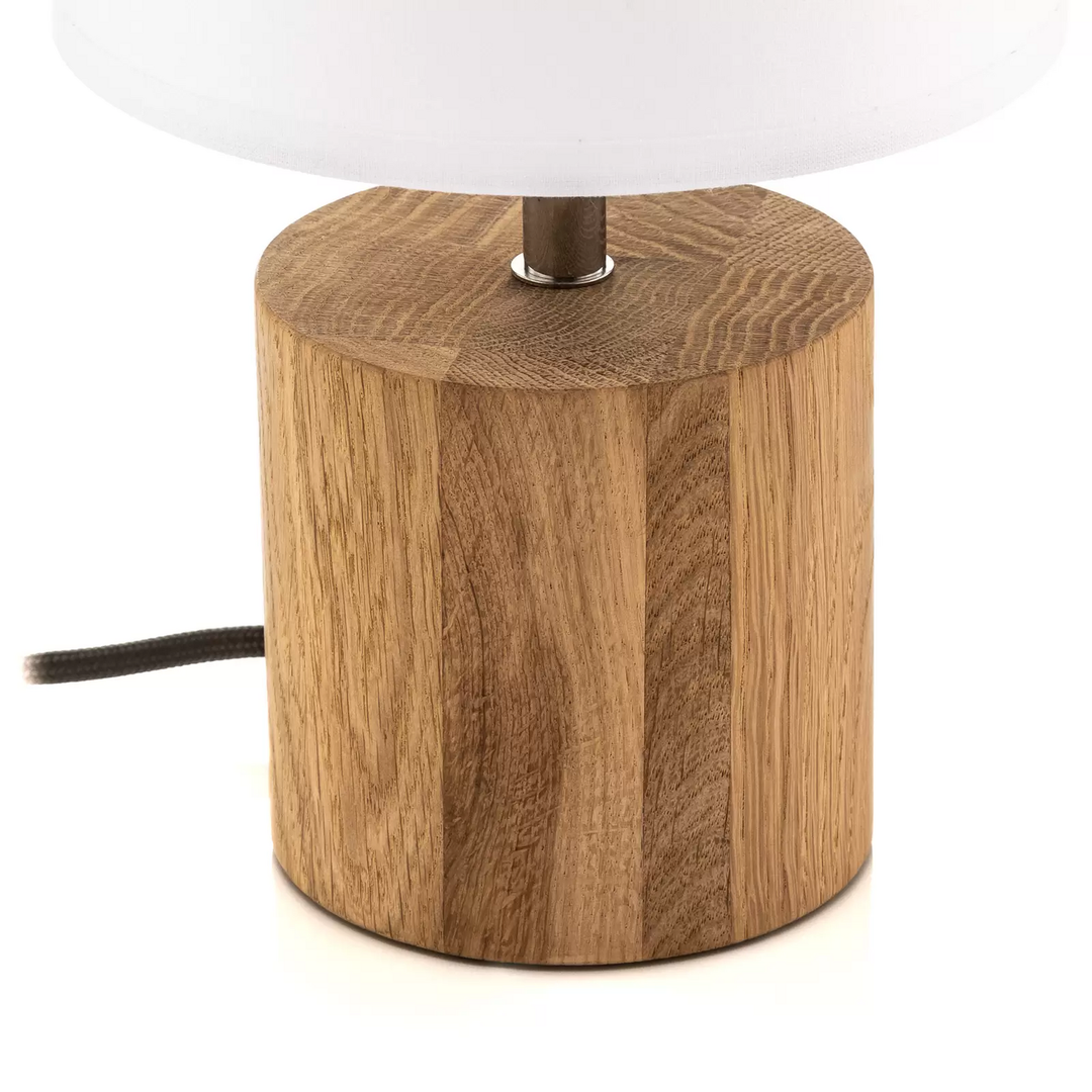 Spot-Light Tischlampe Tischleuchte Lampe Trongo Zylinder weiß Kabel schwarz