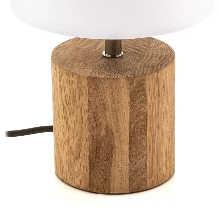 Spot-Light Tischlampe Tischleuchte Lampe Trongo Zylinder weiß Kabel schwarz