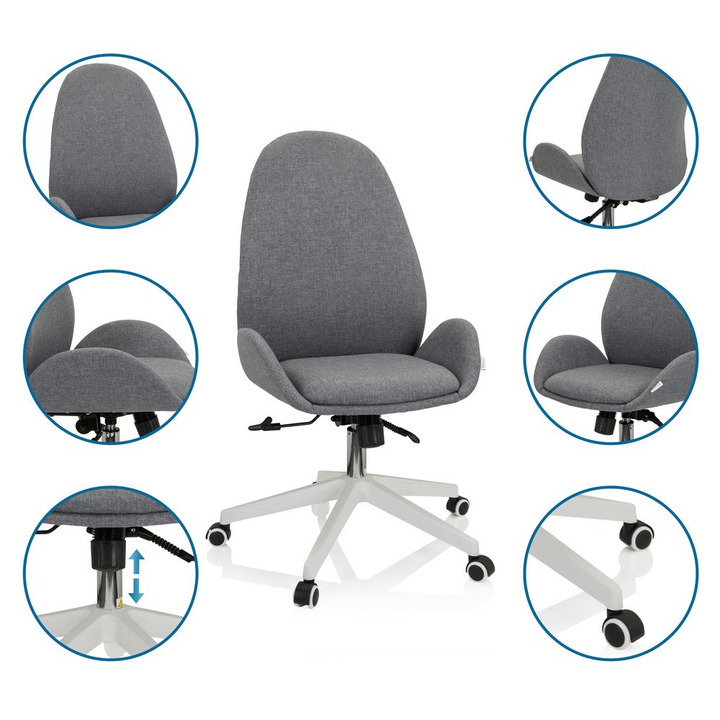 Hjh Office Bürostuhl Drehstuhl Avea I Computerstuhl Büro Stuhl Stuhl Stoff Grau B-Ware