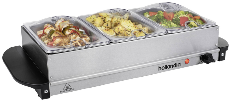 B-Ware Tristar Edelstahl Buffetwärmer Einstellbares Thermostat 3 X 1,5l Buffetbehälter