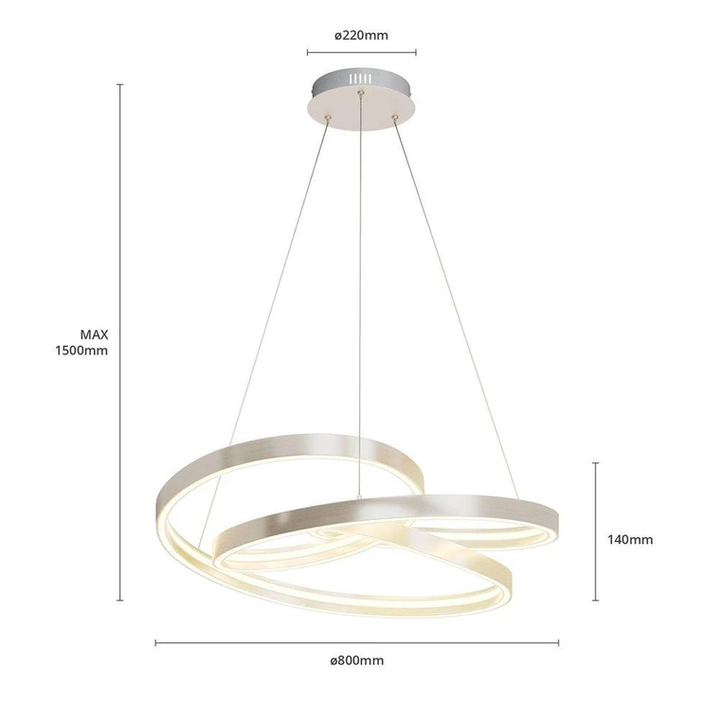 Lucande Gunbritt LED-Hängeleuchte Deckenlampe Pendelleuchte Leuchte Lampe 80 cm