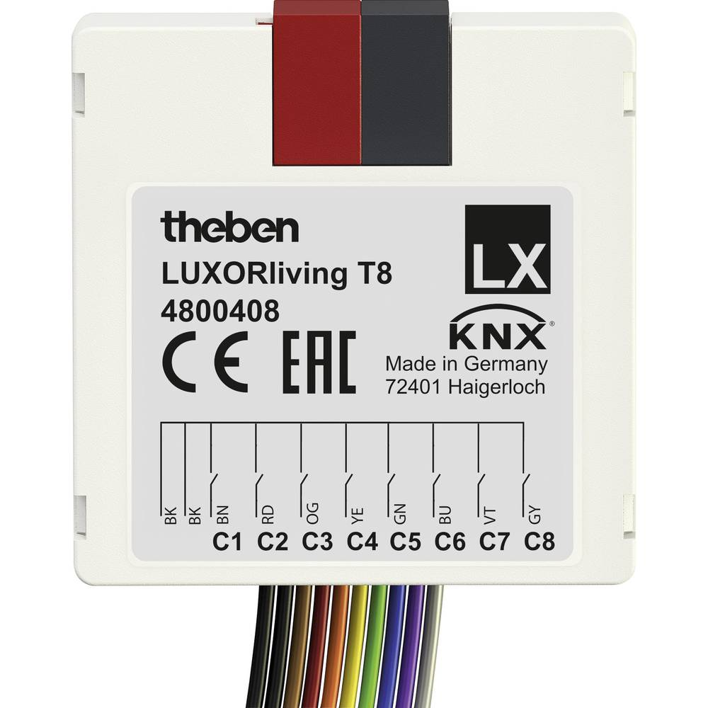 Theben 4800408 Binäreingang LUXORliving T8 Tasterschnittstelle Tastensensoren