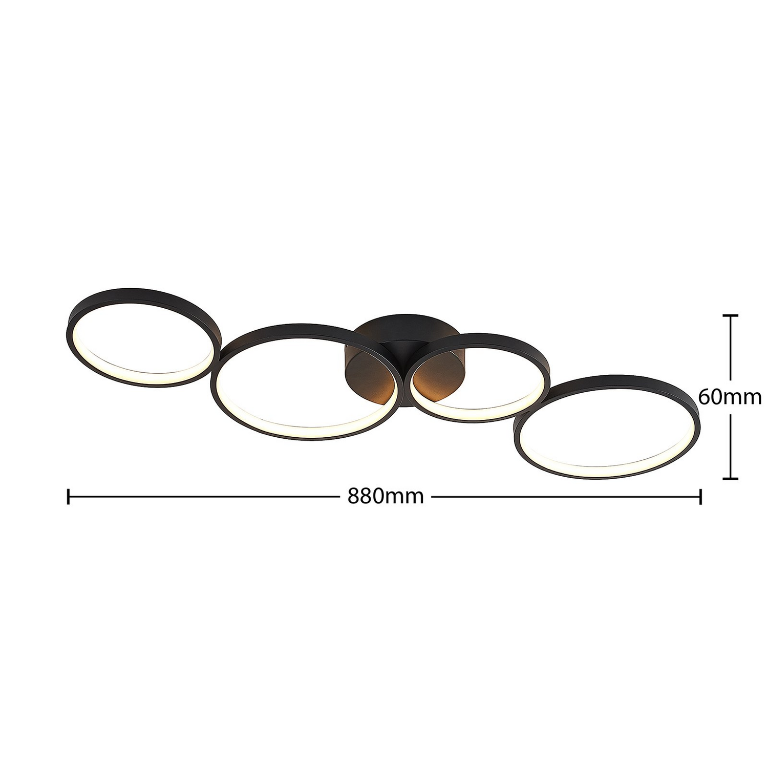 B-Ware Lindby Evengeline Led Deckenlampe Deckenlampe Lampe Leuchte 35 W Alu Schwarz