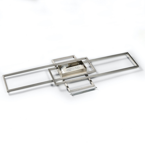 Lindby Mairin LED-Deckenlampe Wohnzimmerleuchte Deckenlampe Lampe LED nickel
