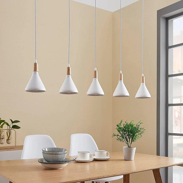 Lindby Led Pendelleuchte Arina Hängeleuchte Deckenlampe Lampe Weiß 5 Flammig822 B-Ware