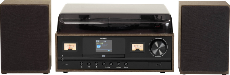B-Ware Denver MRD-52DARK Schallplattenspieler CD-Player Musiksystem Retro DEFEKTWARE