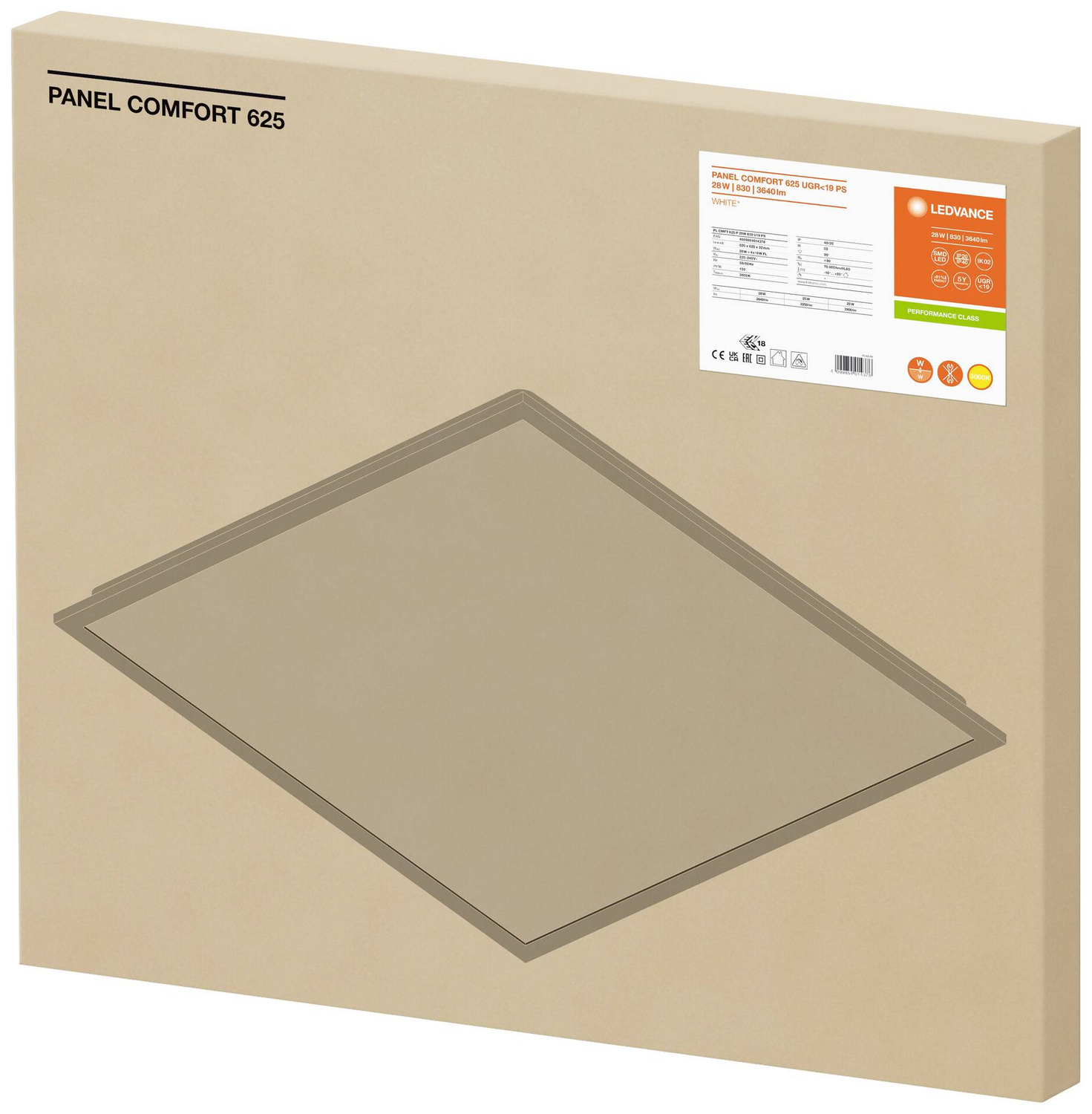 Ledvance 4099854014376 4099854014376 Led Panel Led 28 W 25 W 22 W Weiß B-Ware - 4099854014376