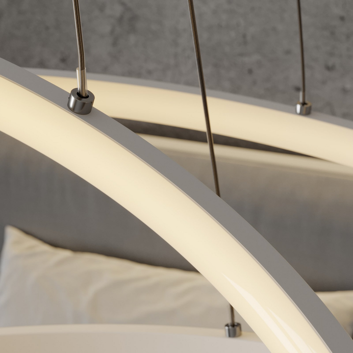 Lucande Led Pendelleuchte Ezana Deckenlampe Deckenlicht Hängeleuchte Led Weiß B-Ware