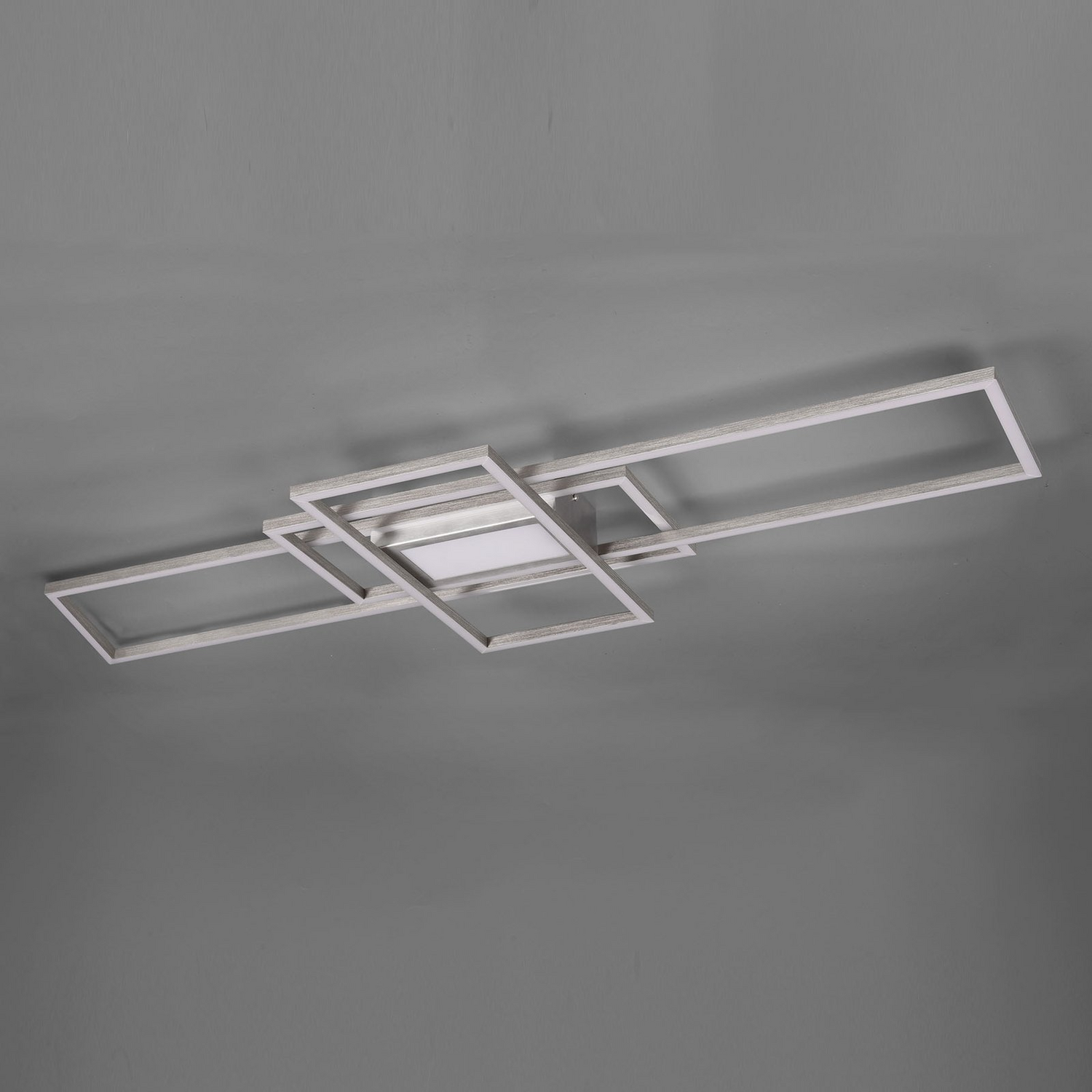 B-Ware Trio Cct Led Deckenlampe Irvine Deckenlampe Lampe Nickel 105 X 6,5 X 42 Cm53