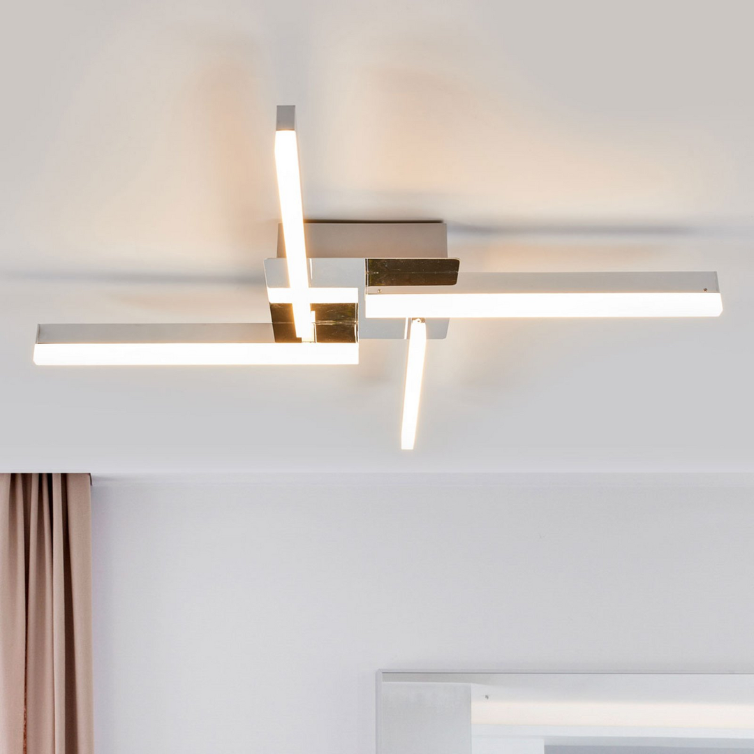 Lindby Vierflammige LED-Deckenlampe Patrik Deckenlampe Leuchte Lampe Licht IP44