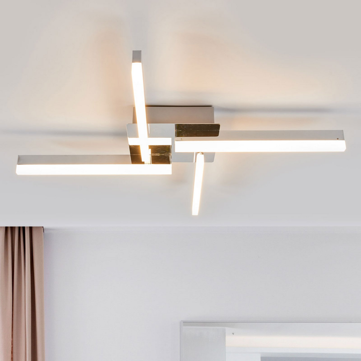 Lindby Vierflammige LED-Deckenlampe Patrik Deckenlampe Leuchte Lampe Licht IP44