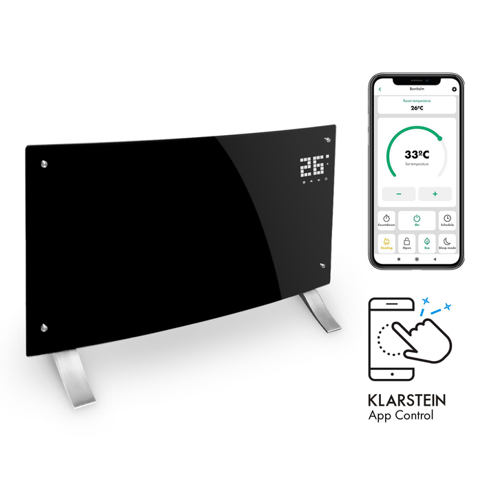 Klarstein Bornholm Curved Smart Konvektionsheizgerät Heizgerät Heizung Gerät ECO