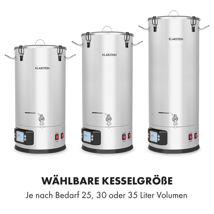 Klarstein Maischfest Mash Kettle 5-Piece 35l Maischekessel Kessel Bierbrau-Set