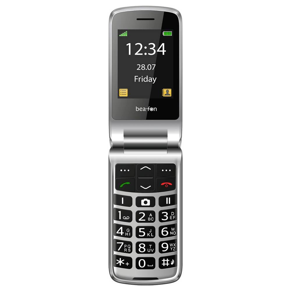 beafon Klapphandy Seniorenhandy Mobiltelefon SL645PLUSLTE Schwarz Silber Station - 9120124823215