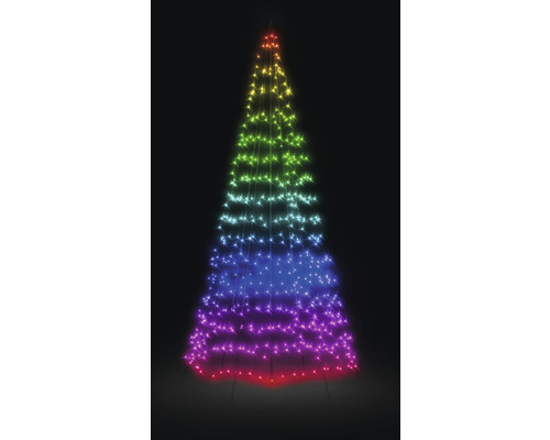 Twinkly Lichtbaum Fahnenmast Lichterkette Light Tree 450 LEDs RGB + warmweiß523