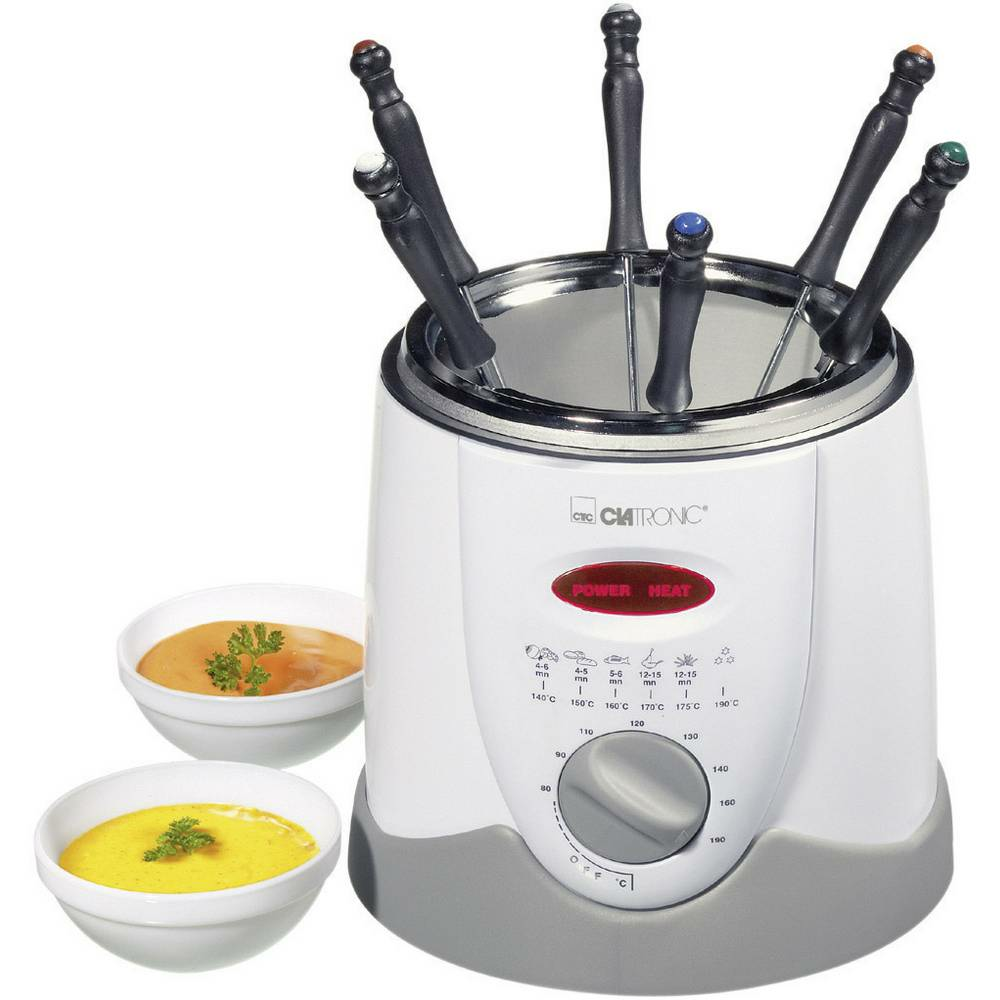 Clatronic Fondue-Fritteuse 840 W Friteuse mit manueller Temperatureinstellung