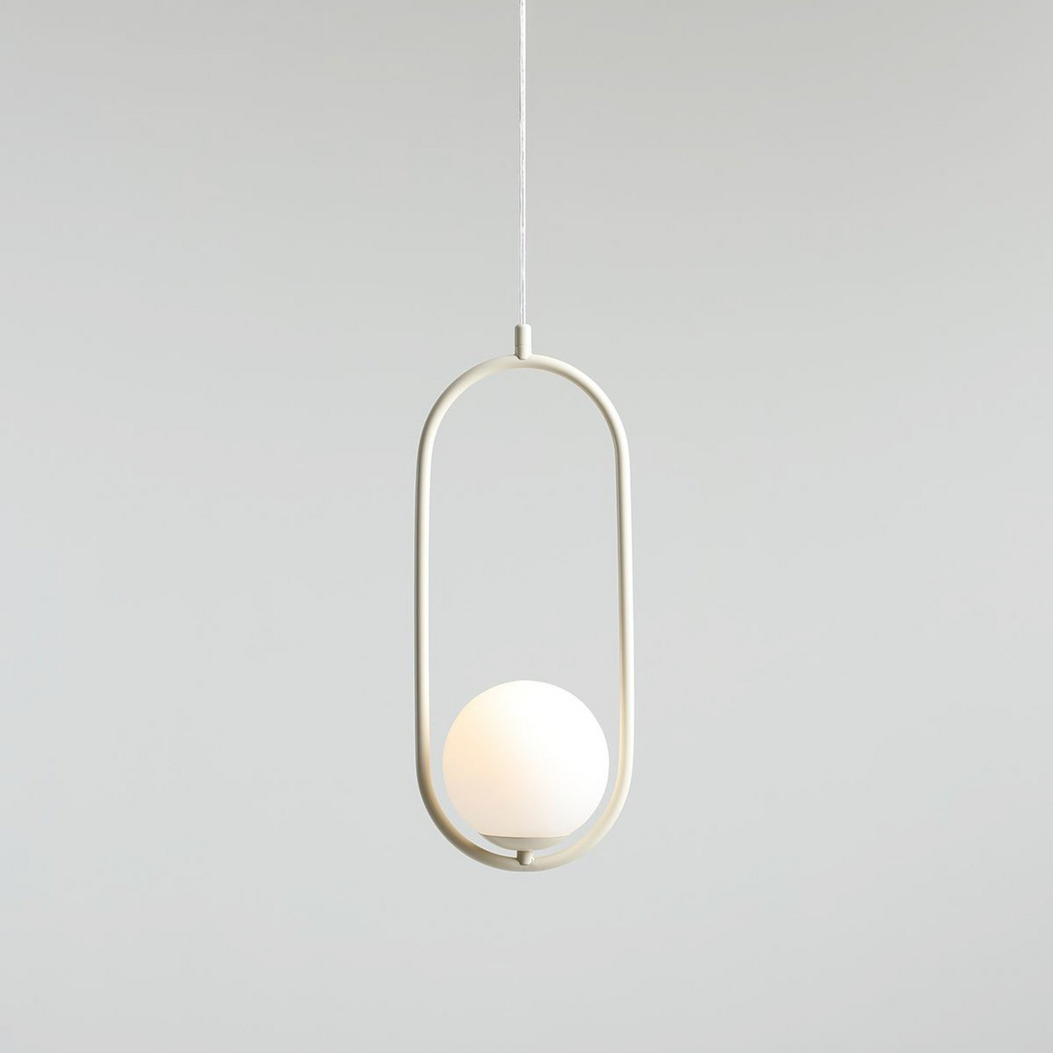 B-Ware Hängeleuchte Dione Opal/Creme 1 Flammig Deckenlampe Deckenleuchte Lampe Leuchte