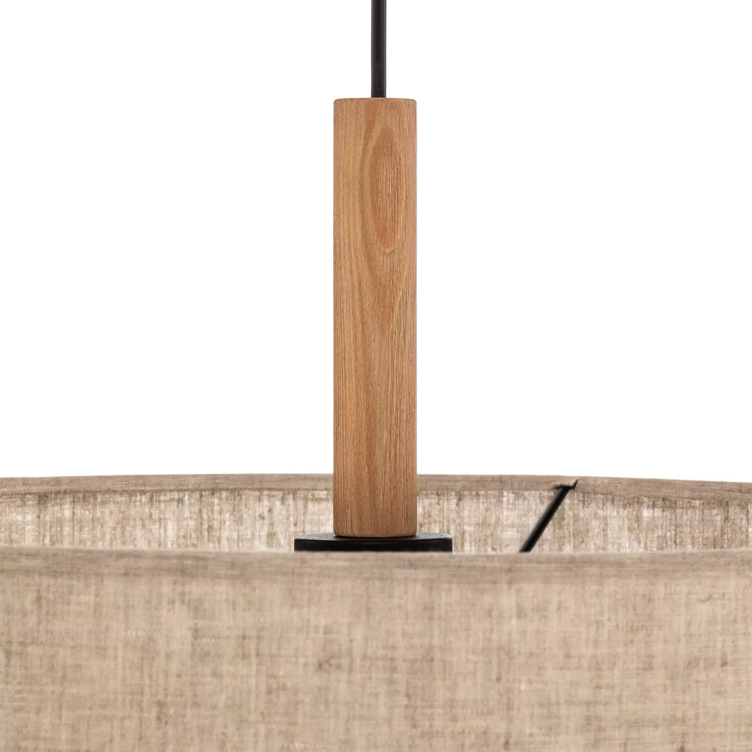 B-Ware Hängeleuchte Deva Nature Textilschirm Hängelampe Lampe Leuchte Wohnzimmerlampe