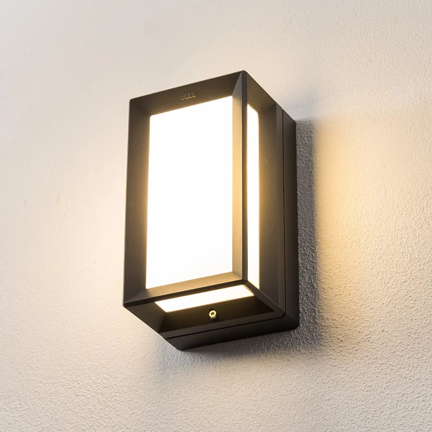 B-Ware Bega Außenleuchte Wandleuchte Außenlampe Graphit Aluminium Glas E27 Led Weiß - 4044017680981