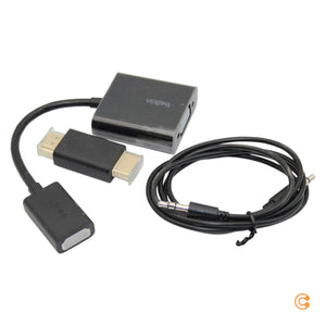 B-Ware Belkin Hdmi / Vga Adapter Hdmi Buchse   Vga Buchse Klinkenbuchse 3.5 Mm Schwarz