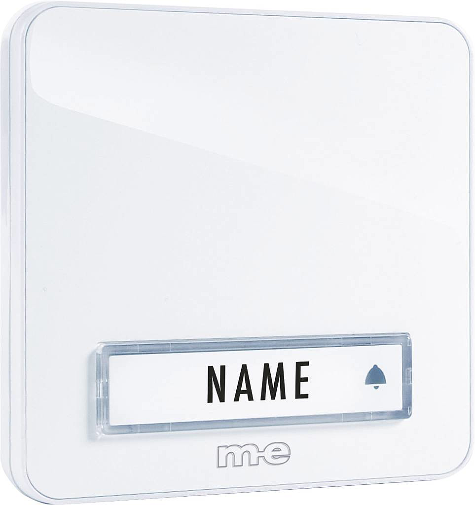 B-Ware M E Modern Electronics 41144 Funkklingel Komplett Set Beleuchtet Namensschild - 4250109132560