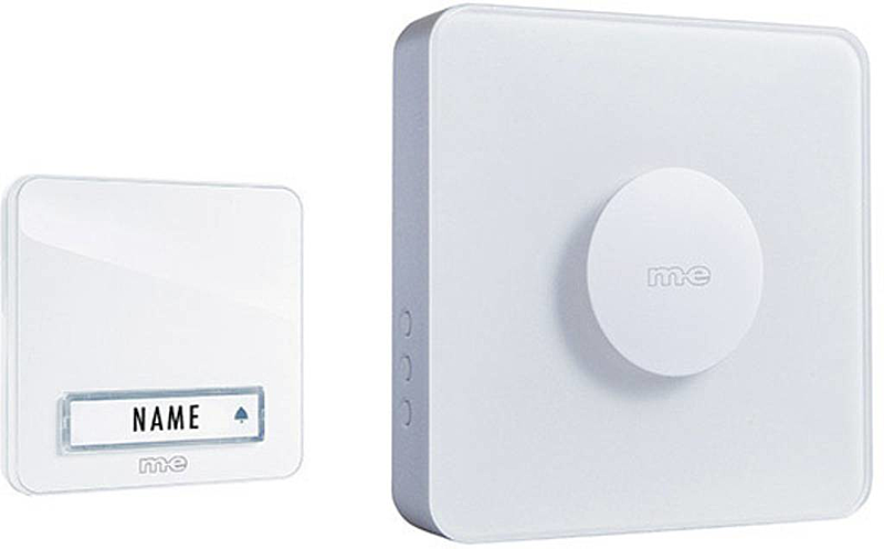 B-Ware M E Modern Electronics 41144 Funkklingel Komplett Set Beleuchtet Namensschild - 4250109132560
