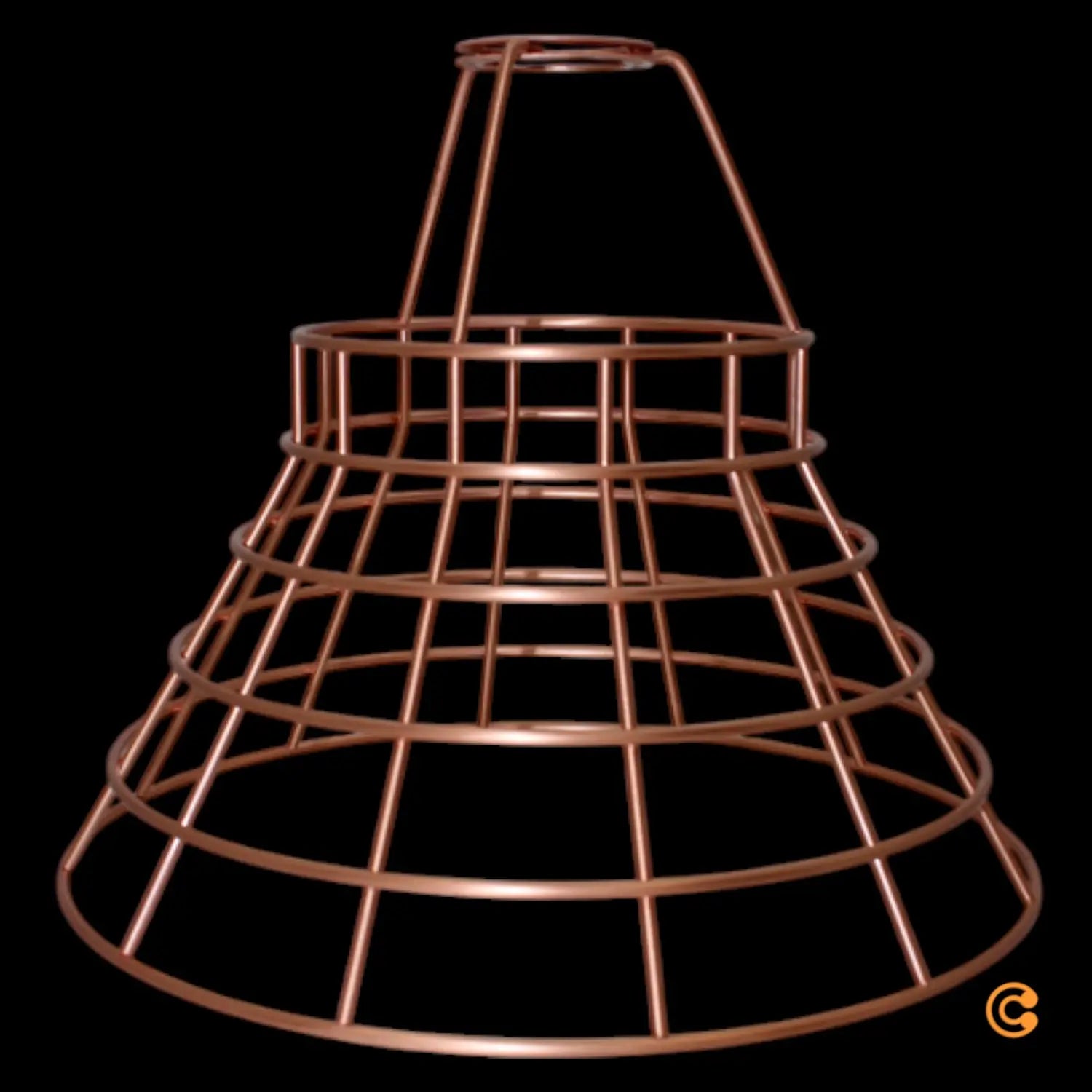 B-Ware Bell Light Pendelleuchte Lampenschirm Kupfer Metallkorb Siehe Text/Foto - 1