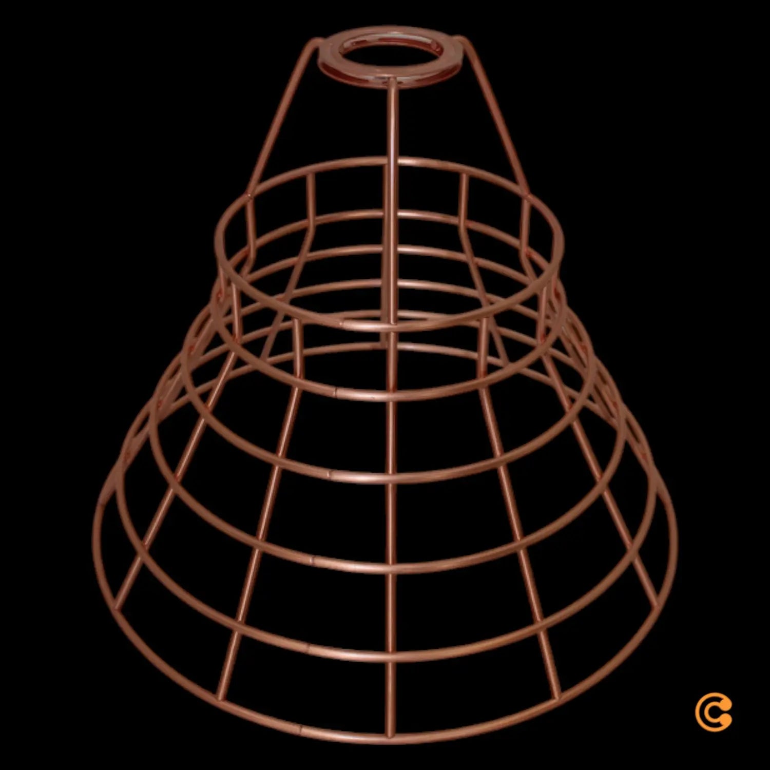 B-Ware Bell Light Pendelleuchte Lampenschirm Kupfer Metallkorb Siehe Text/Foto - 1