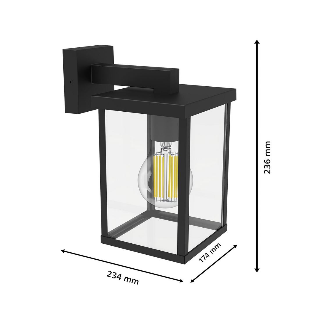 Philips Außenwandleuchte Außenlampe Außenleuchte Lampe Schwarz E27 23 6x17 4cm B-Ware - 8720169266377