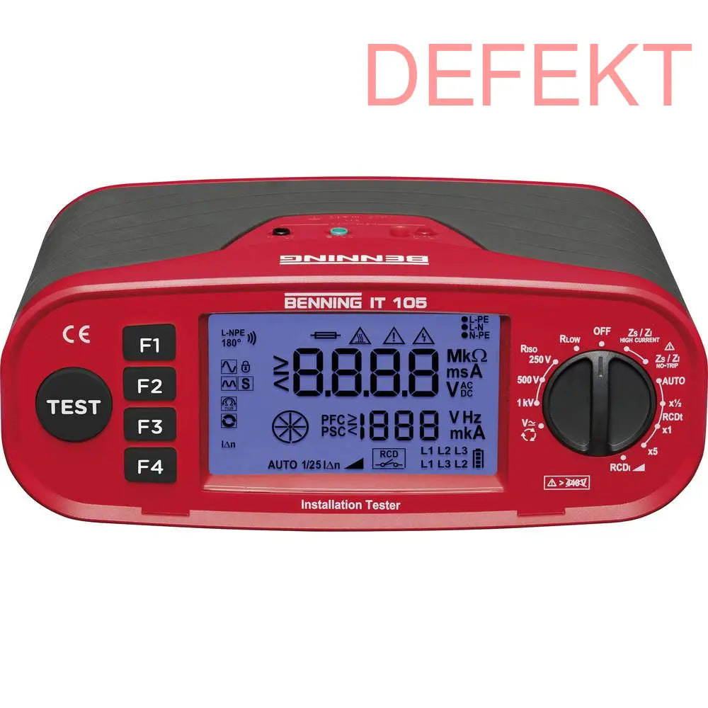 D-Ware Benning It 105 Installationstester Vde Norm 0105 Messgeräte Testgerät Defektware - 4014651441057