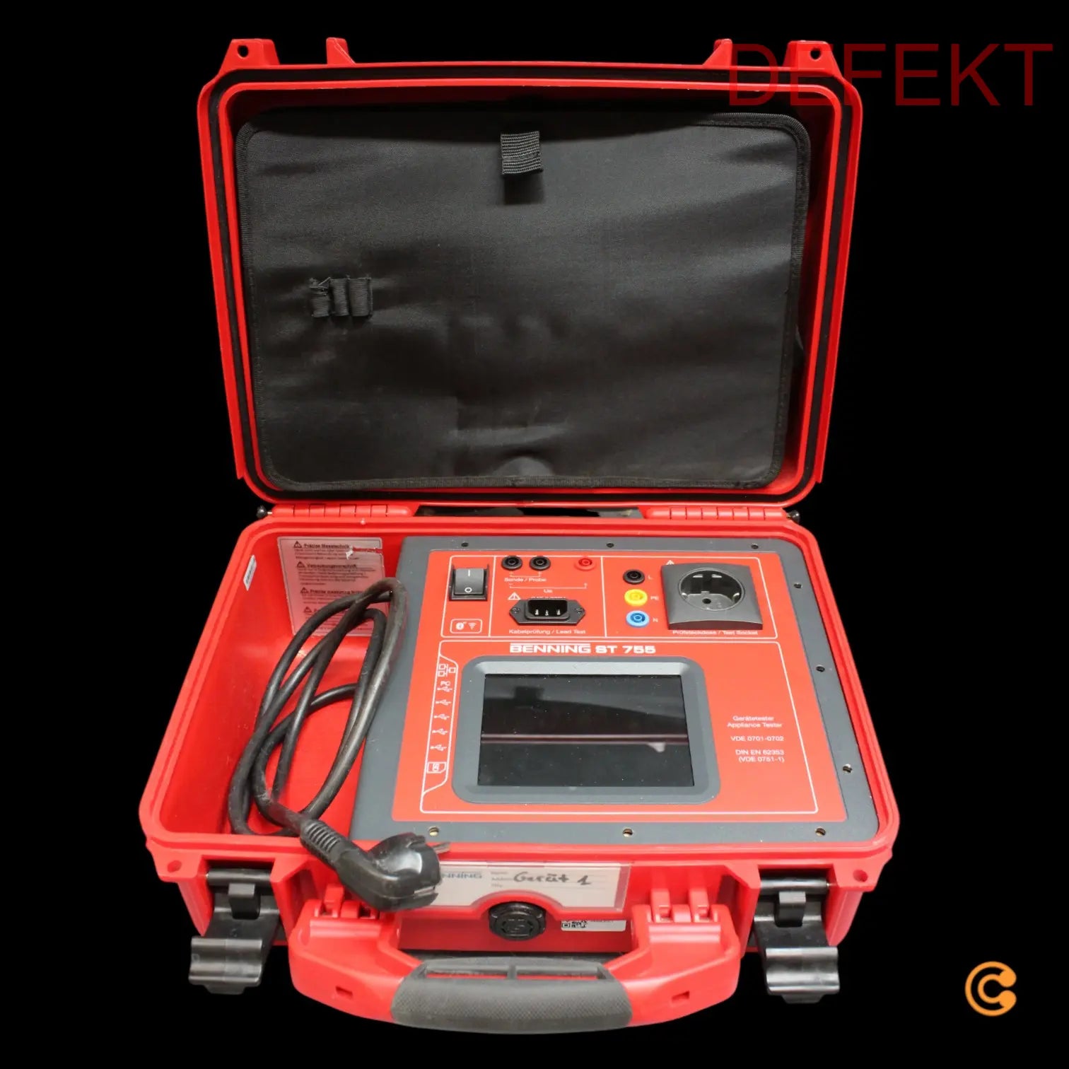 D-Ware Benning Benning St 755+ Gerätetester Gerät Tester Elektronik Defektware909 - 4014651503328