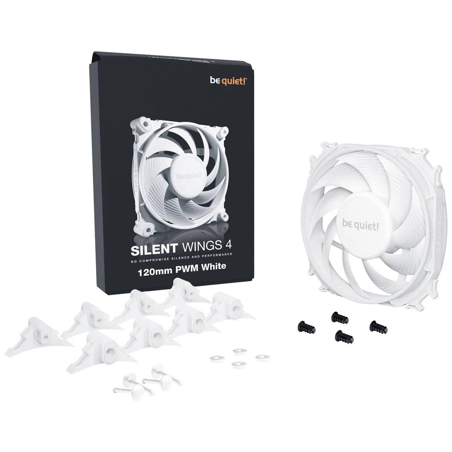 B-Ware Be Quiet Lüfter Ventilator Silent Wings 4 Pwm White Pc Fan Gehäuselüfter 120mm - 4260052191057