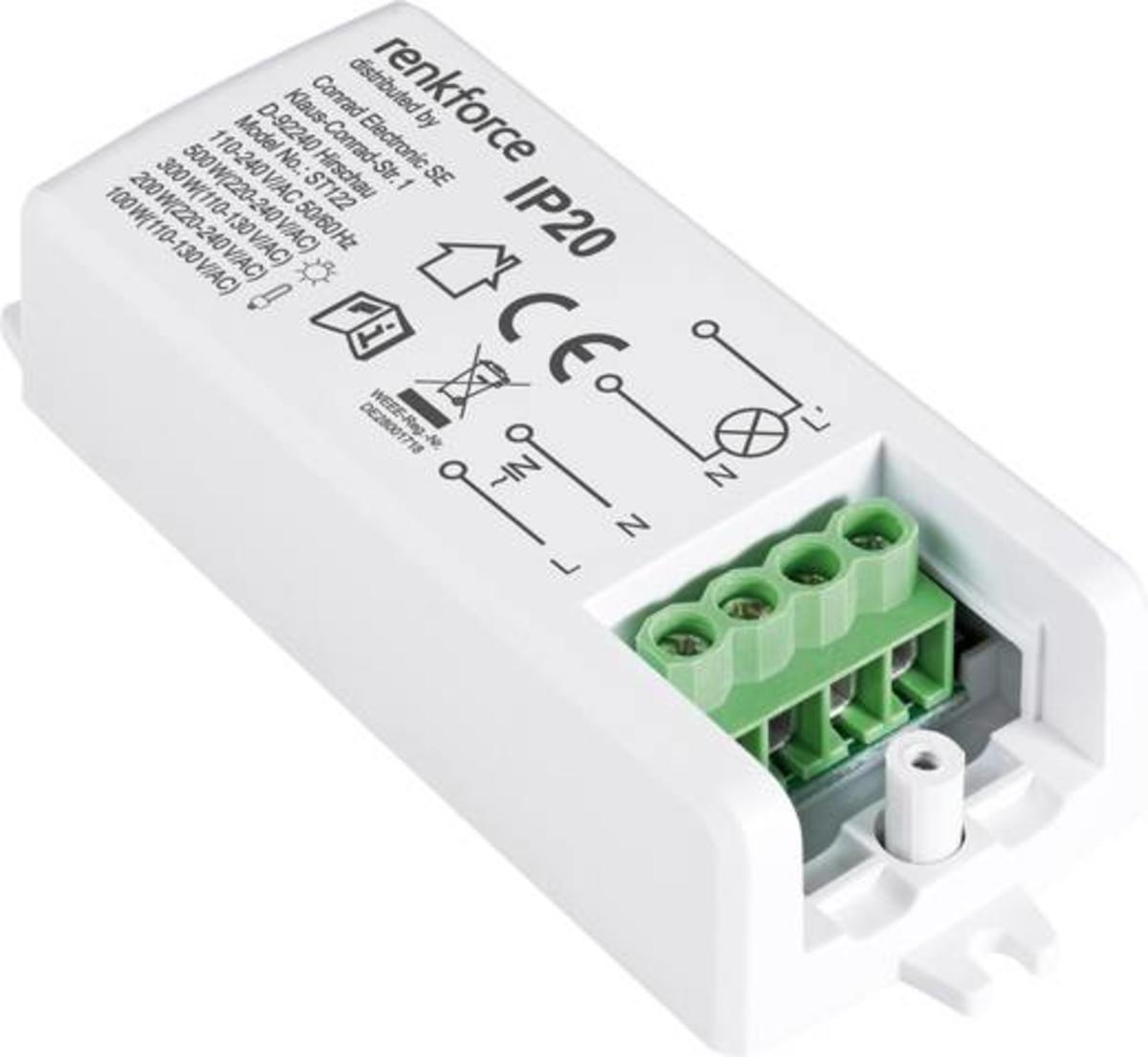 Renkforce 1289332 Nahfeldschalter berührungslos IP20 Schaltet bis 500 W 6 STÜCK - 4016138945348