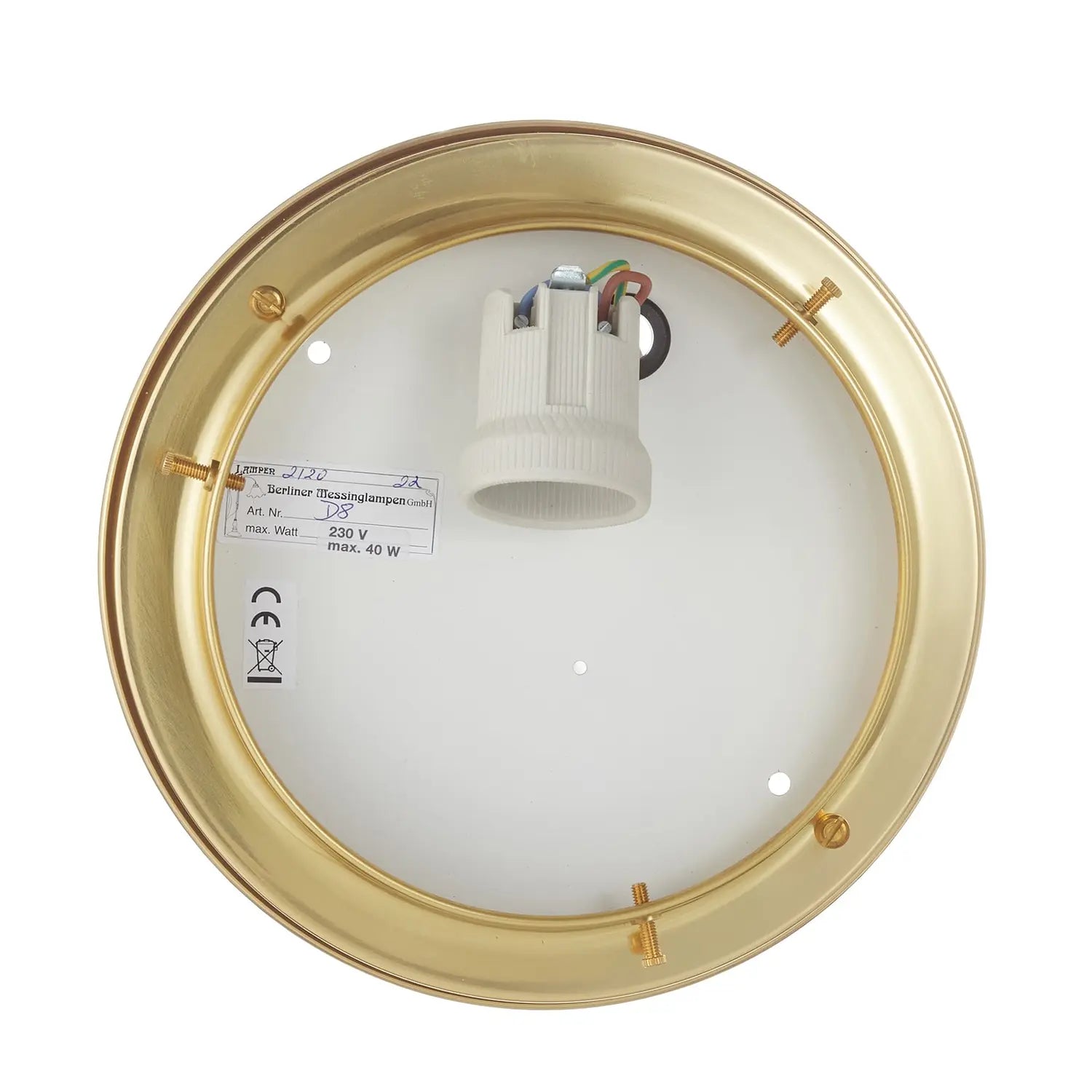 B-Ware Berliner Messinglampen Deckenleuchte Lampe Harry Messing Glas Handarbeit - 4043783505870