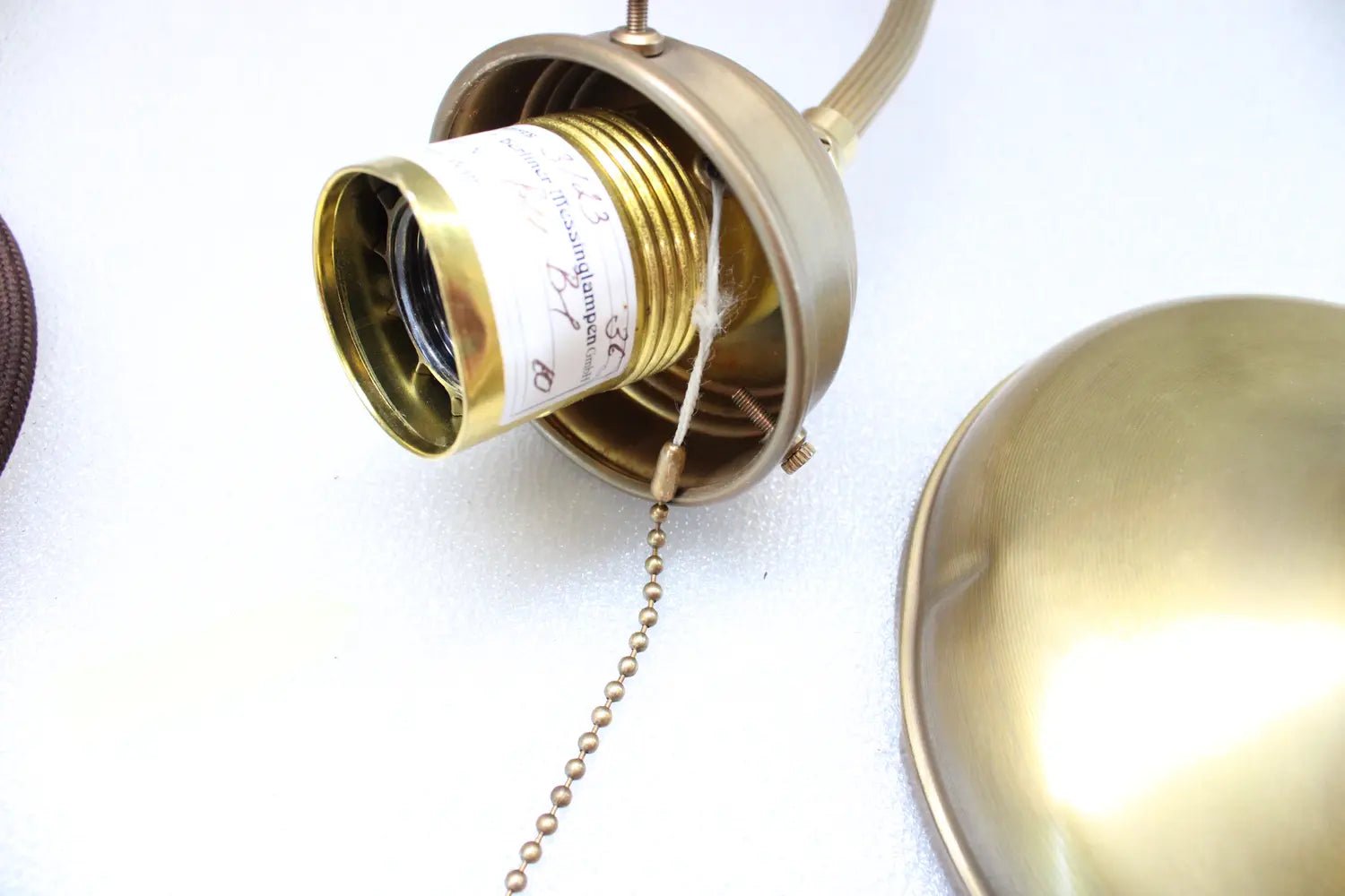 C-Ware Berliner Messinglampen Tischleuchte Lampe Ernst Messing Weiß Siehe Text/Foto - 4043783503173