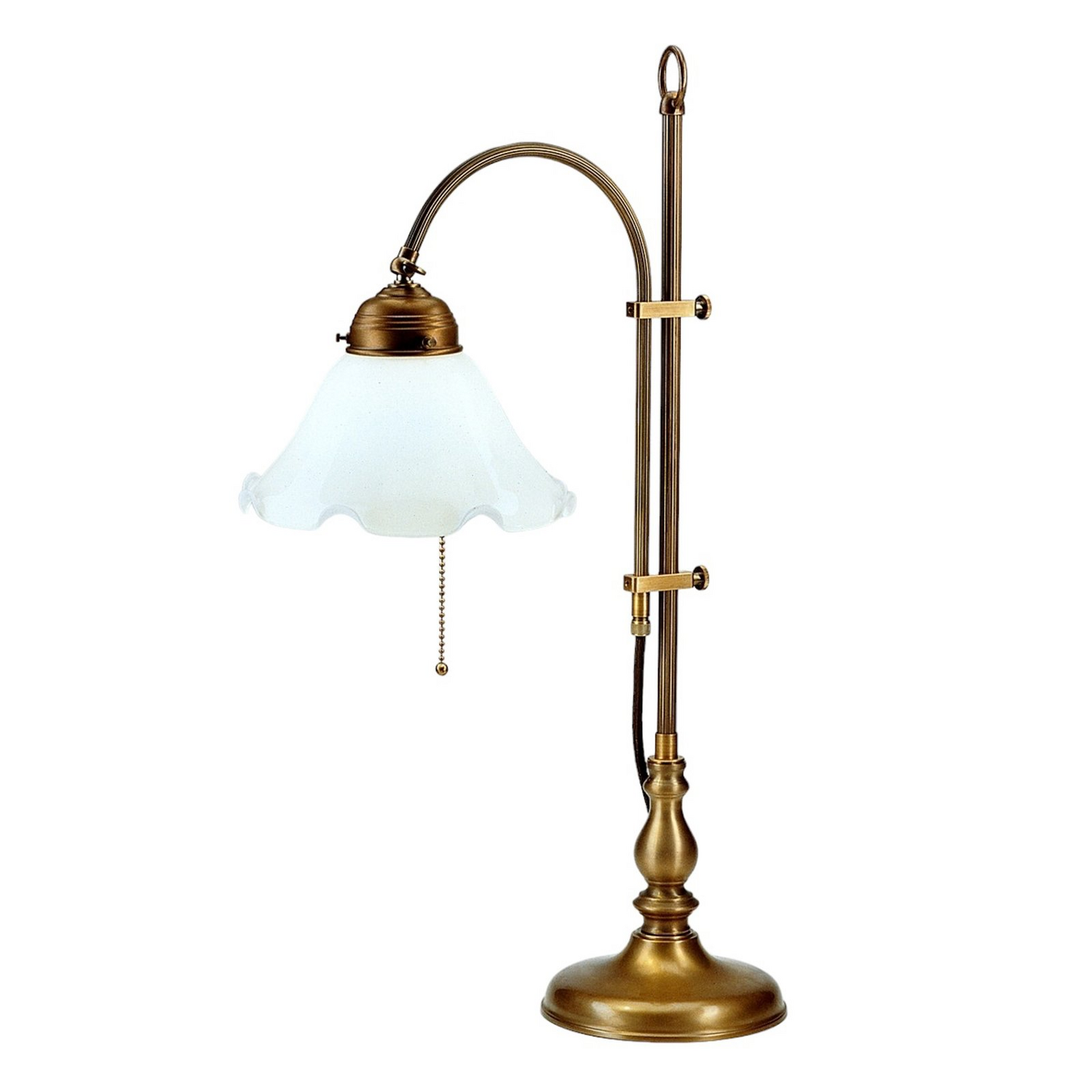 Berliner Messinglampen Tischleuchte Lampe Ernst Messing Weiß Verstellbar B-Ware - 4043783503173