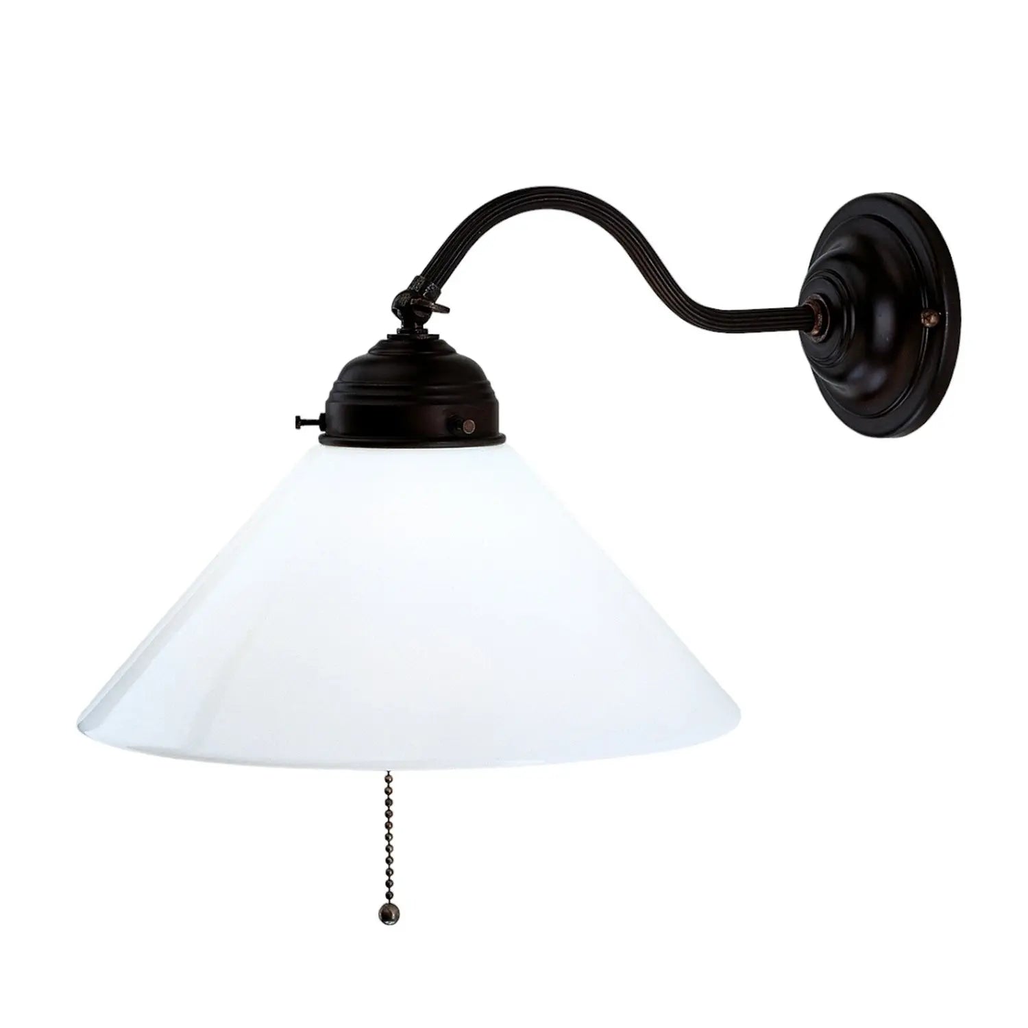 B-Ware Berliner Messinglampen Wandleuchte Wandlampe Alfred Messing Glas Weiß E27 Led - 4043783500639