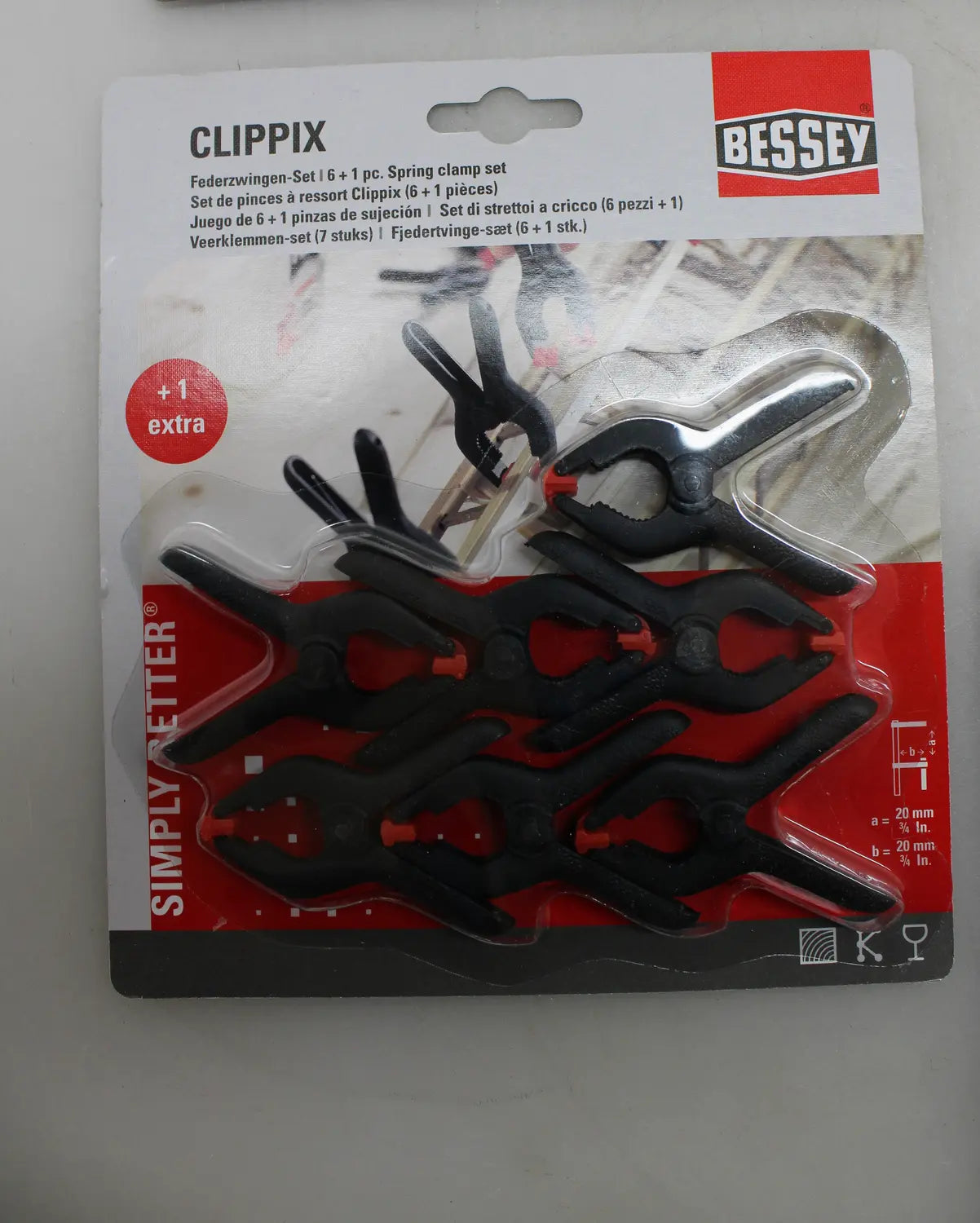 B-Ware Bessey Federzwinge Klemme Clippix Xc1 Set Kunststoff Holz Lieferumfang 12 Sets - 4008158031408
