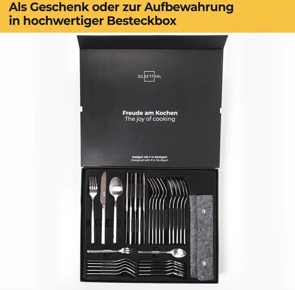 B-Ware Silberthal Besteckset Tafelbesteck Silber Edelstahl Set 6 Personen 30 Tlg Koffer - 4260470464801